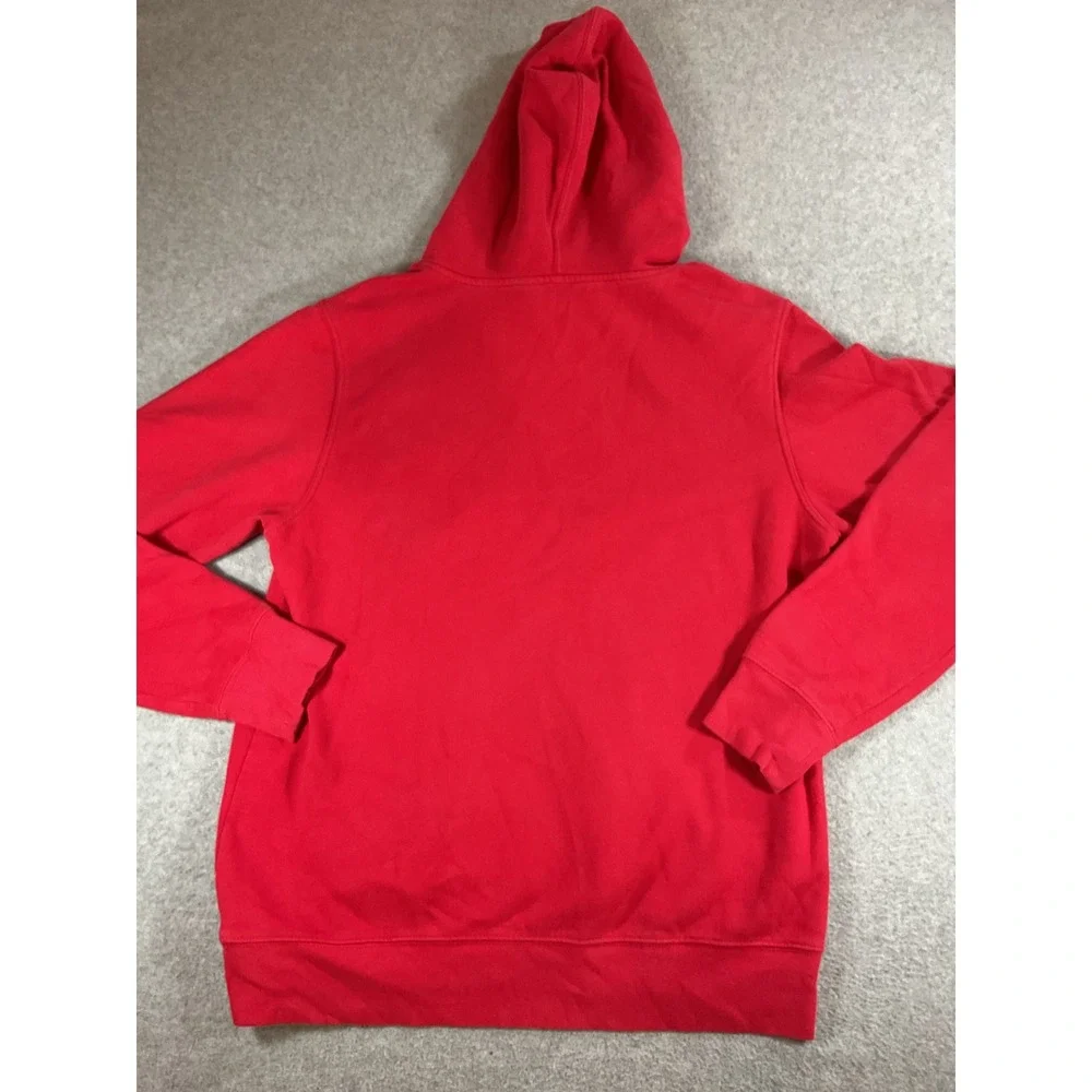 The North Face Mens Half Dome Logo Pullover Hoodie Red Black Size Medium j165